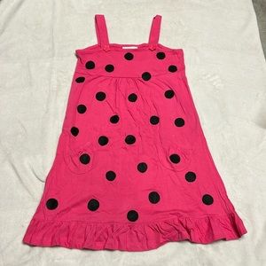 Pink polka dot dress